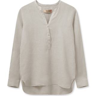 Mos Mosh Mmdanna Linen Blouse Bluser 163720 Cement (XL)