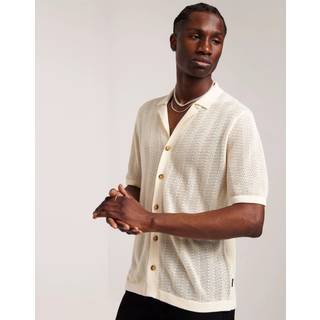 ONLY & SONS Diego Regular SS Knit Resort Shirt  Antique White