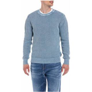 Replay Herren Pullover blau unifarben