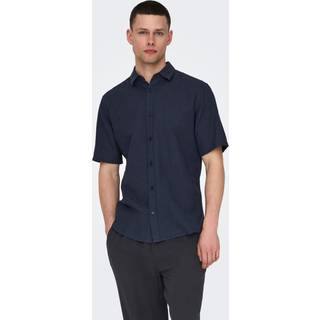 ONLY & SONS Caiden SS Linen Shirt Night Sky