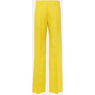 Valentino CrÃªpe Couture high-rise straight pants - yellow - L