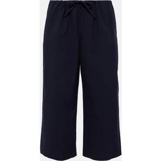 The Row Jubin cropped poplin wide-leg pants - black - L