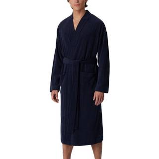Schiesser Terry Bathrobe - Navy-2 - Medium
