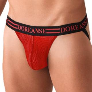 Doreanse Men Sexy Jockstrap Thong - Red - Medium