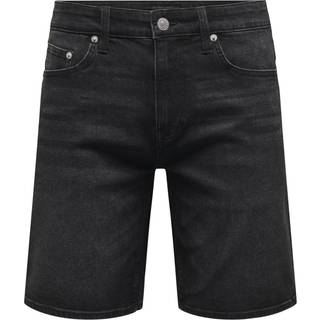 ONLY & SONS Weft Denim Shorts Black Denim
