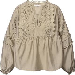 GOSSIA KaiaGO Lace Blouse G1378 Sand skjortebluse
