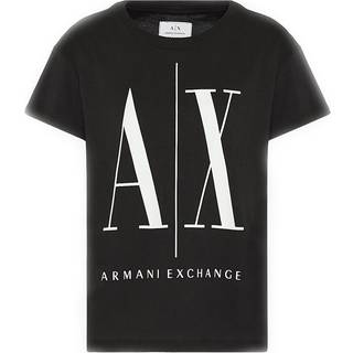 Armani Exchange Icon Period Women T-Shirt Sort Str. L