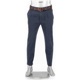 Alberto Herren Bundfaltenhose blau