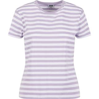 Urban Classics Regular Striped T-shirt - M - white/dustylilac