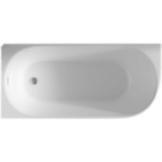 Halvfritstående pladsbesparende badekar NORA CORNER Akryl