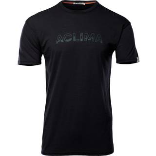 Aclima Men's LightWool 140 Classic Tee Logo Jet Black, L