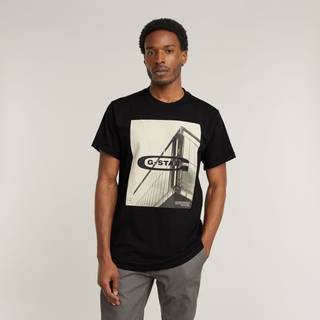 G-Star HQ Oldskool Logo T Shirt Black