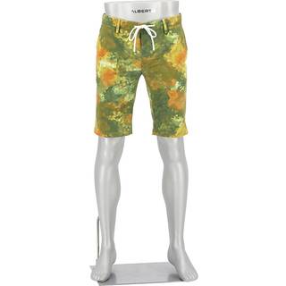 Alberto Herren Shorts grün gemustert Slim Fit