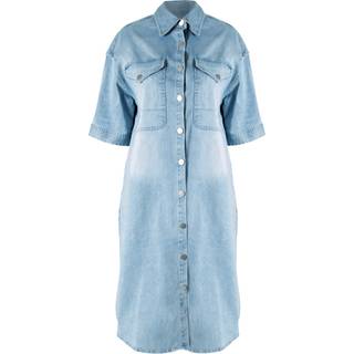 Nü Denmark Uno Tunika Kjole Light Denim Blå-XS