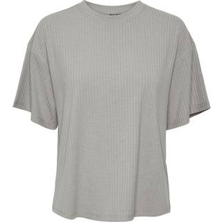 PIECES dame t-shirt PCKYLIE - Light Grey Melange - XS