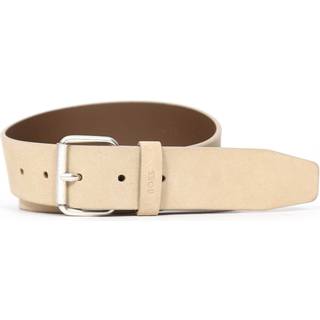 BOSS Black Herren Gürtel beige Veloursleder