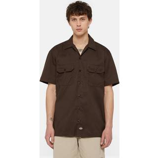DICKIES WORK SHIRT SS REC DARK BROWN S