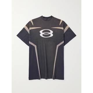 Balenciaga - Oversized Logo-Embroidered Cotton-Jersey T-Shirt - Men - Black - 1