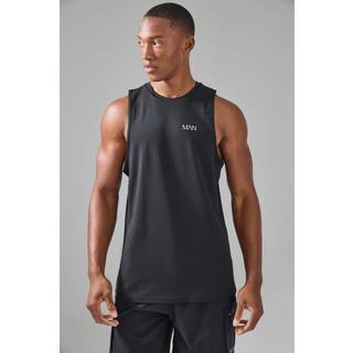 Mens Black Man Active Performance Regular Fit vest