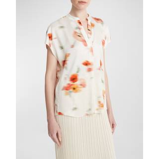 Vince Floral silk satin blouse - multicoloured - S