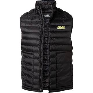KARL LAGERFELD Herren Steppweste schwarz unifarben