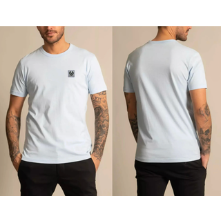 Belstaff Short Sleeve Logo T Shirt Sky Blue