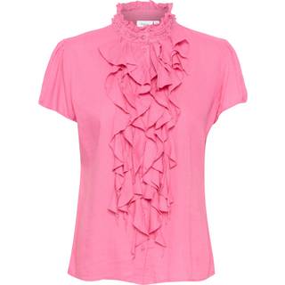 Saint Tropez Ellisz Ss Shirt Bluser 30513356 Pink Cosmos (XSMALL)