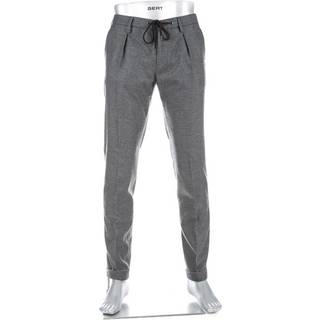 Alberto Herren Bundfaltenhose grau meliert