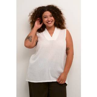 Kaffe Curve KCalana Top - Hvid - Str 42 - Damer
