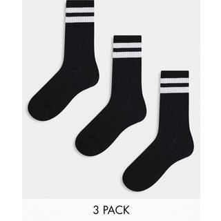 Jack & Jones 3pak tennissokker i sort til herre