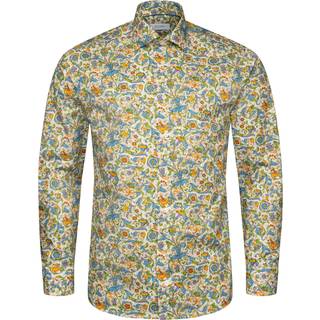 Floral Signature Twill Slim Fit Skjorte, White, 38