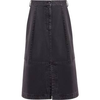 French Connection French Connection Blue 100% Cotton Denver Midaxi Skirt
