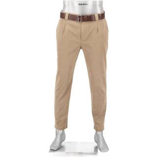Alberto Herren Bundfaltenhose beige