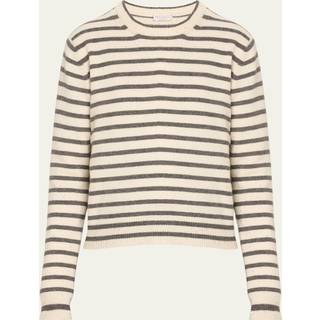 Brunello Cucinelli Striped cashmere-blend sweater - brown - XL