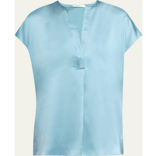 Vince Tie-neck silk blouse - blue - XS