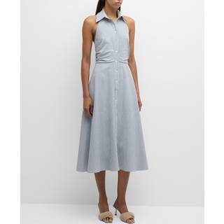 Veronica Beard Mackey striped cotton maxi dress - blue - L