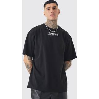 Mens Black Tall Oversized Homme Graphic T-shirt