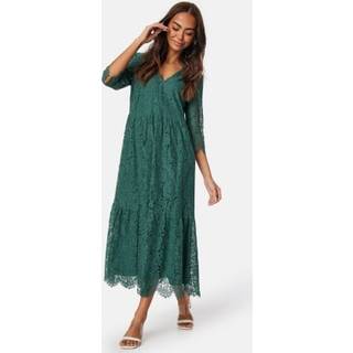 V-neck Lace Midi Dress