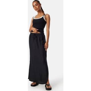 Linen Blend Maxi Skirt