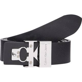 Leather Logo Belt - Calvin Klein - Black - Women - 80 cm - Black - 80 cm