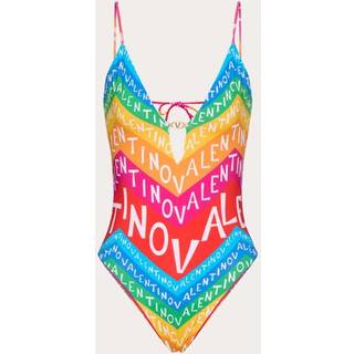 Valentino Logo swimsuit - multicoloured - XS