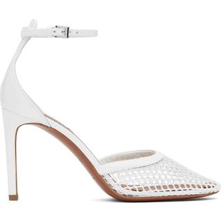 AlaÃ¯a Leather-trimmed mesh pumps - white - EU 37