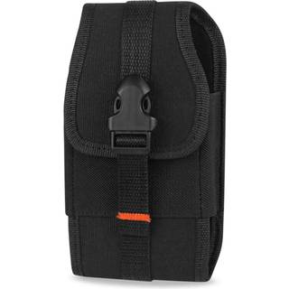 Reiko lodret tovejs tungt telefonpose med sp?nde klip og kortholder 6.62 """" x 3,46 """" x 0,68 """" - Sort (PH09B -663507BK)