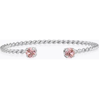 Mini Twisted armbånd light peach rhodium