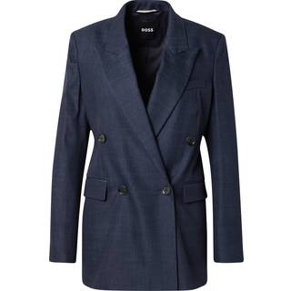 En jakke med regular fit i twill med denimeffekt