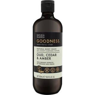 Baylis & harding goodness beautifully clean natural body wash oud cedar & amber 500ml