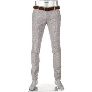 Alberto Herren Chino beige,braun kariert Slim Fit