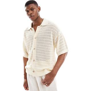 Jack & Jones Club Knit Polo Cardigan Egret