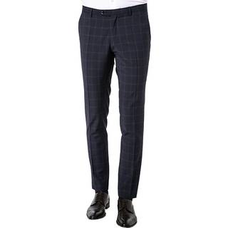 CG Herren Hose blau kariert Slim Fit