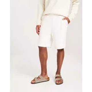 Selected Loose Plisse Shorts Egret